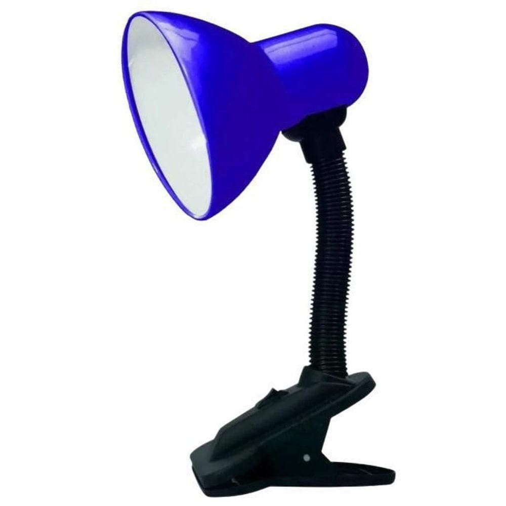 Luminária Articulável Com Presilha Azul