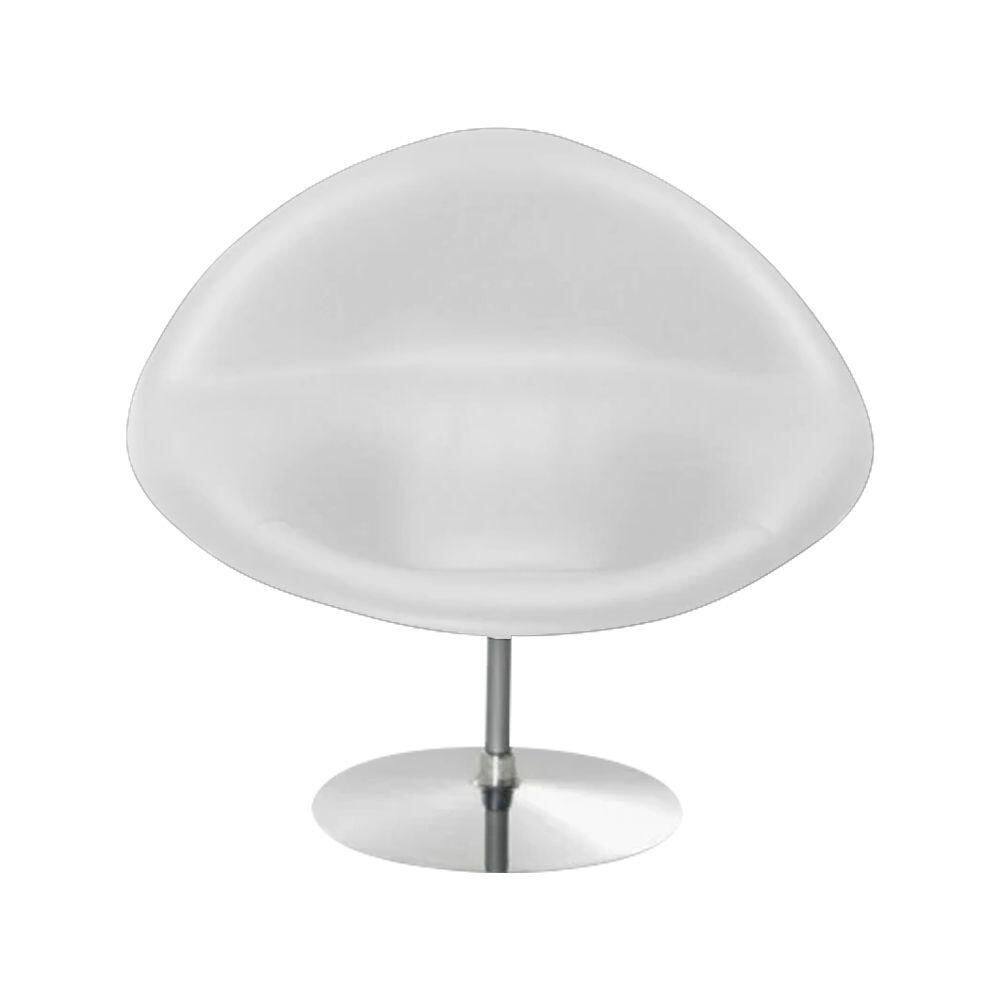 Poltrona Design Gondula Couro Sintético Branco