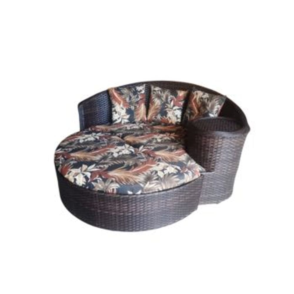 Poltrona Dupla Chaise Área Externa Jardim Varanda Sintética Fibra