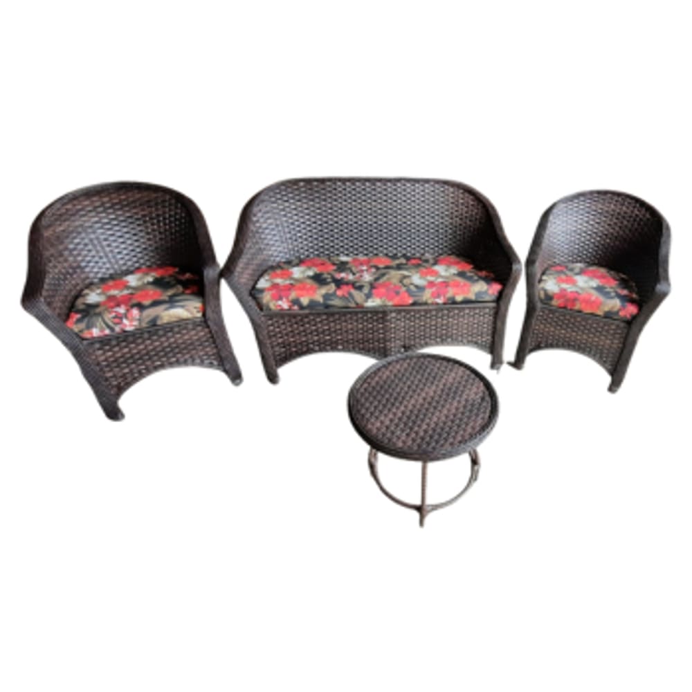 Jogo Sofá Poltronas De Varanda Área Externa Fibra Sintética