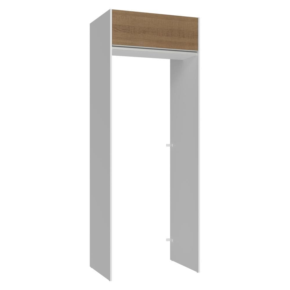 Porta-Geladeira 83 cm 1 Porta Basculante Branco/Rustic Glamy Madesa