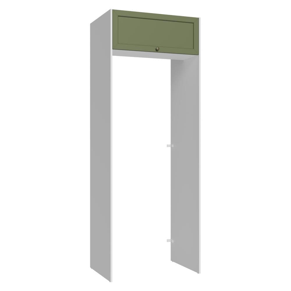 Porta-Geladeira 83 cm 1 Porta Basculante Branco/Verde Vik Madesa