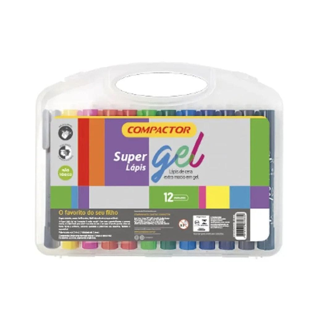 Lápis Gel 12 Cores - Compactor