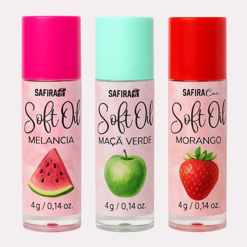 Gloss Labial Sabor Frutas - 3un