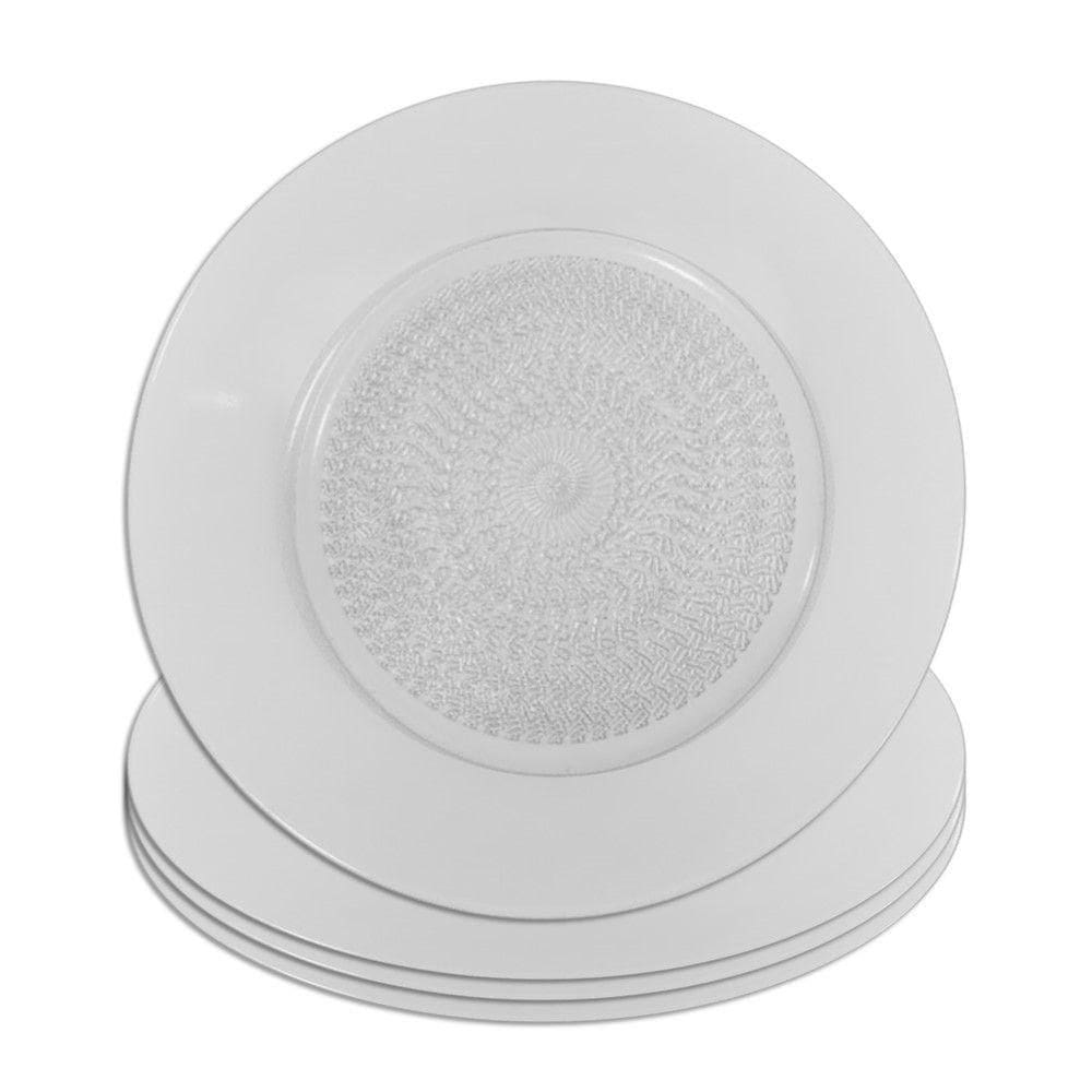 Jogo 4 Prato Raso De Vidro Acquamarine Transparente 22,5cm Class Home