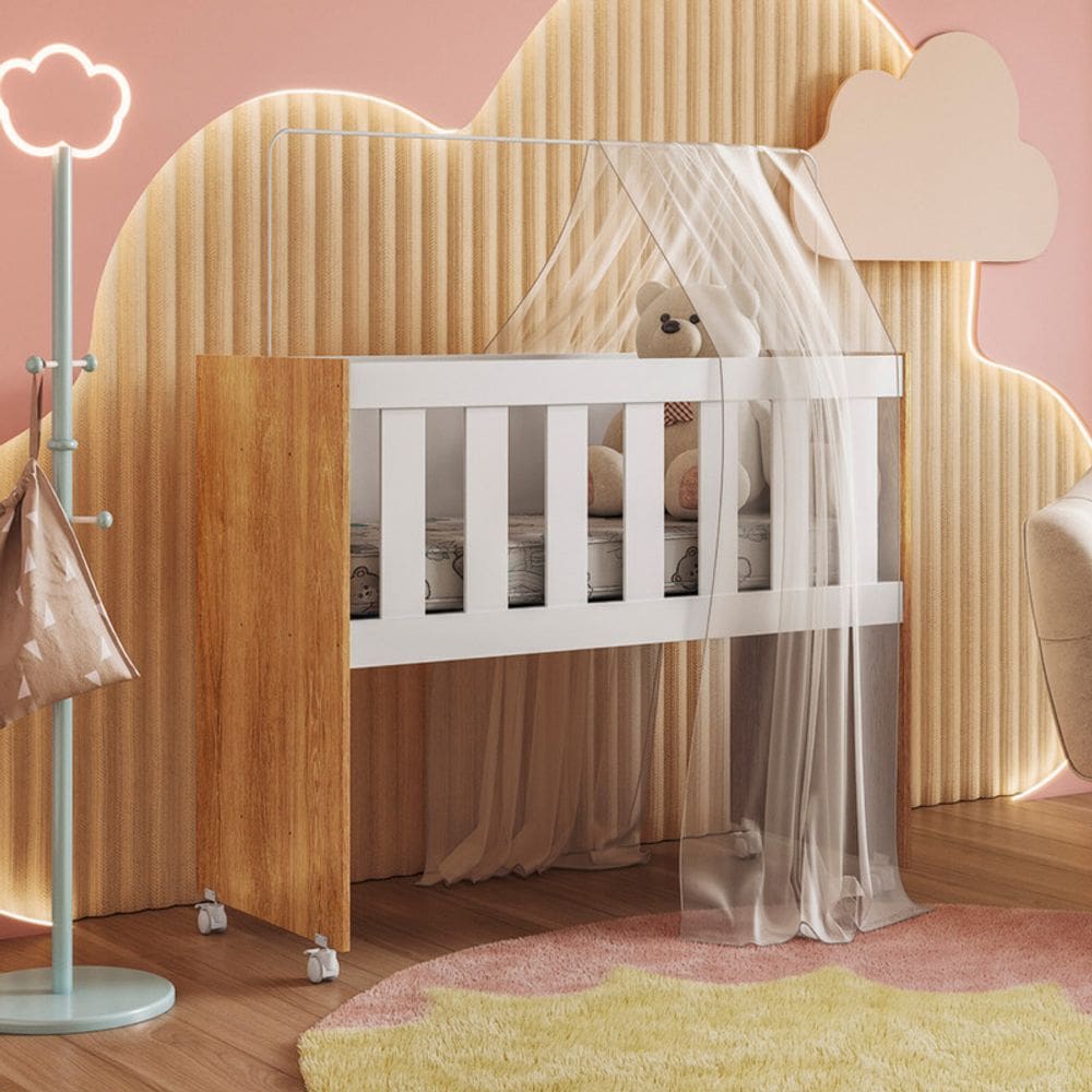 Mini Berço Multiuso 5 em 1 com Colchão Flex - MobiBaby