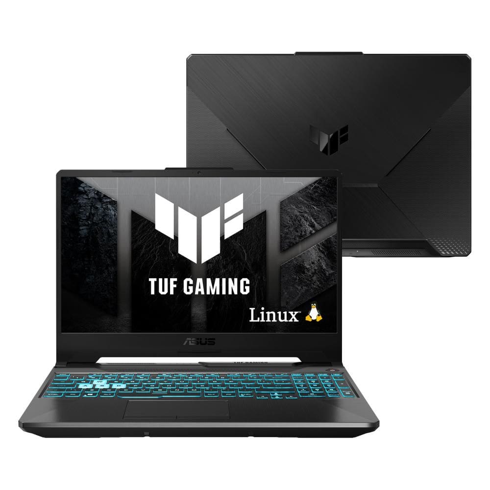 Notebook ASUS TUF Gaming A15 FA506NCG RTX 3050 AMD Ryzen 7 7445HS 8GB RAM 512GB SSD Linux KeepOS Tela 15,6” FHD 144Hz Graphite Black - HN216