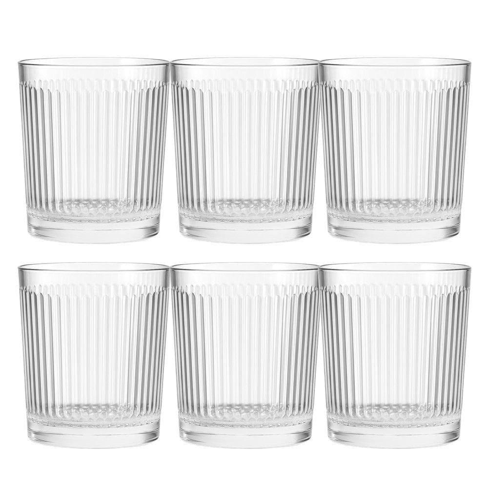 Jogo 6 Copo De Vidro Transparente Down Line 360ml Em Casa Tem