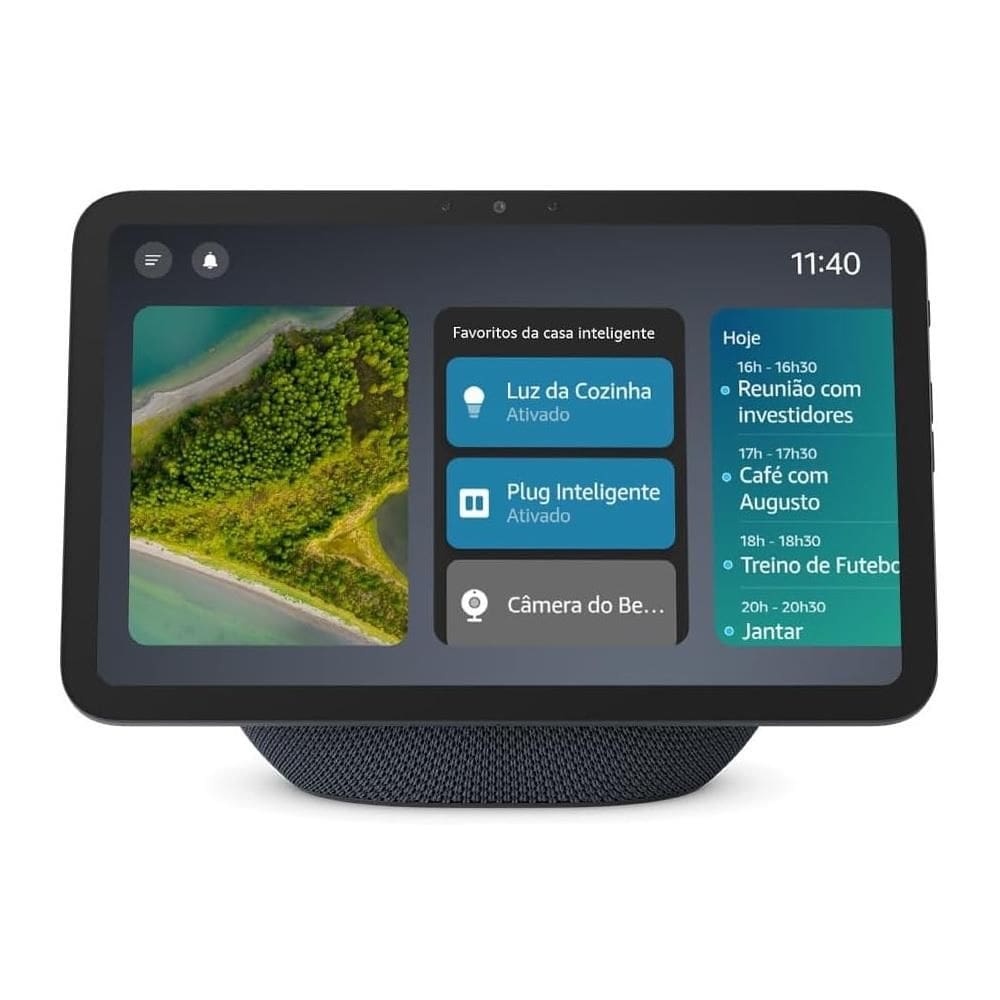 Echo Show 8 (Geração mais recente) - Com novo design, tela vibrante HD de 8,7”, áudio espacial e Alexa, Cor Grafite, AMAZON