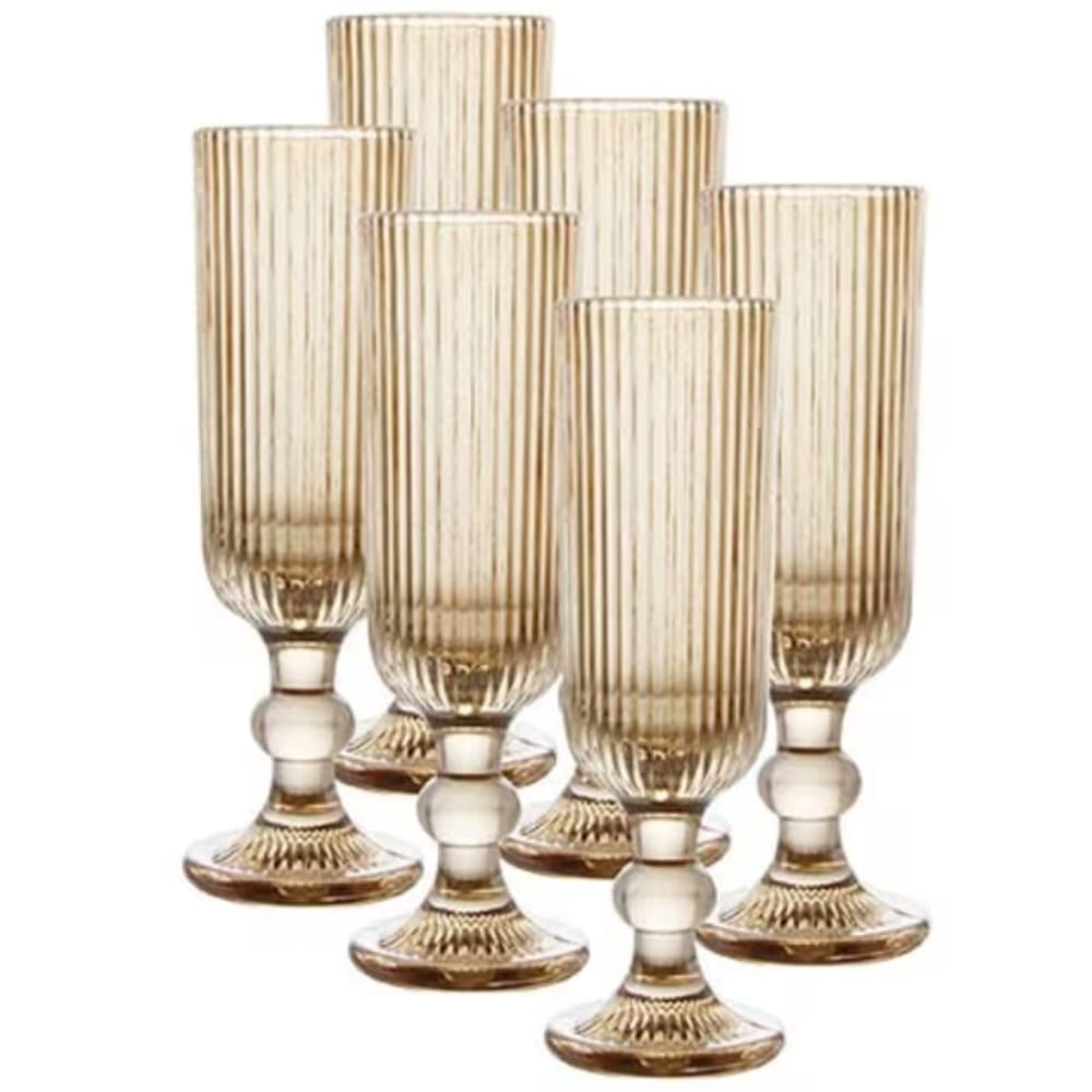 Jogo de Taças Luxx Gold Ellegance 160ml Crystal Champagne