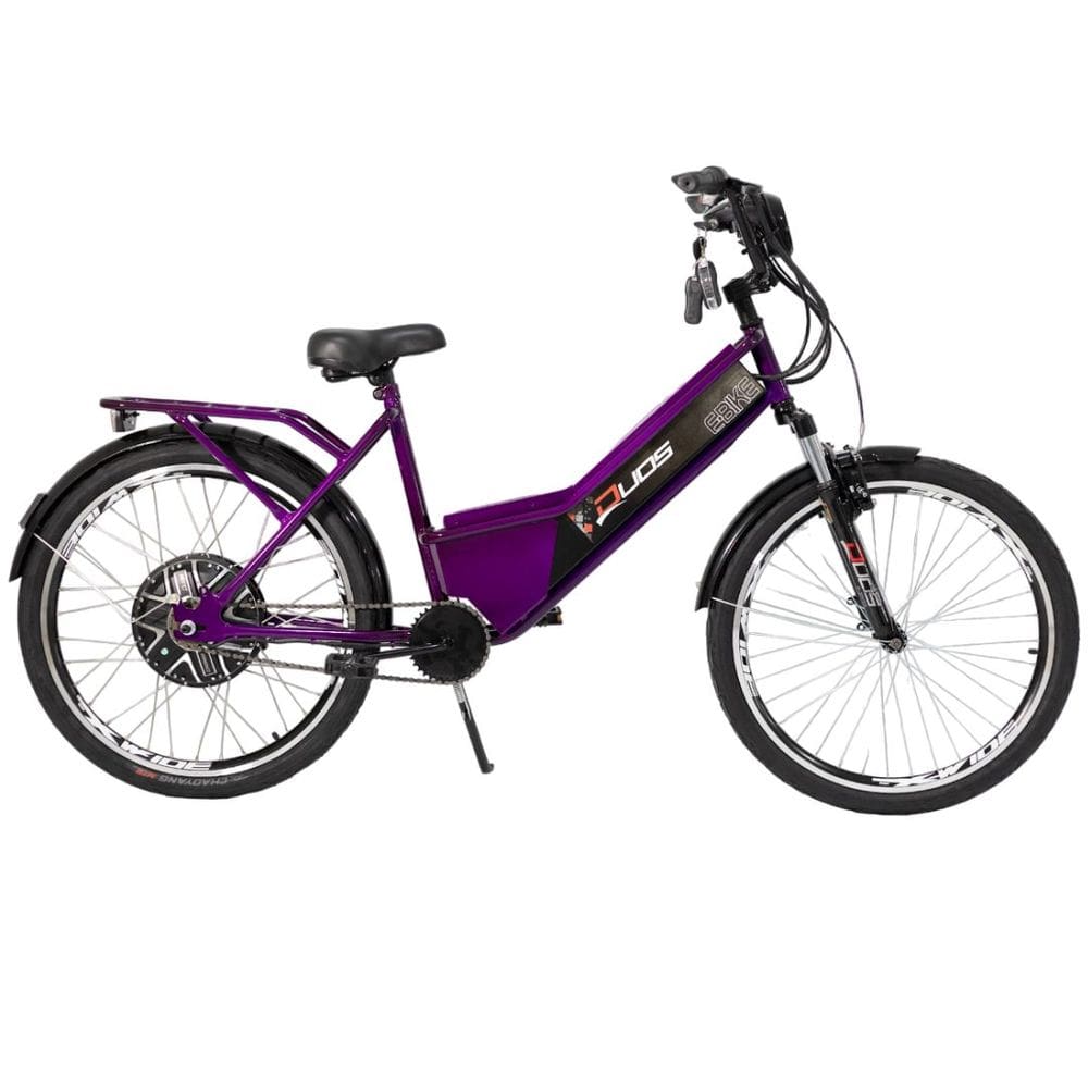 Bicicleta Elétrica com Bateria de Lítio 48V 13Ah New Confort Violeta