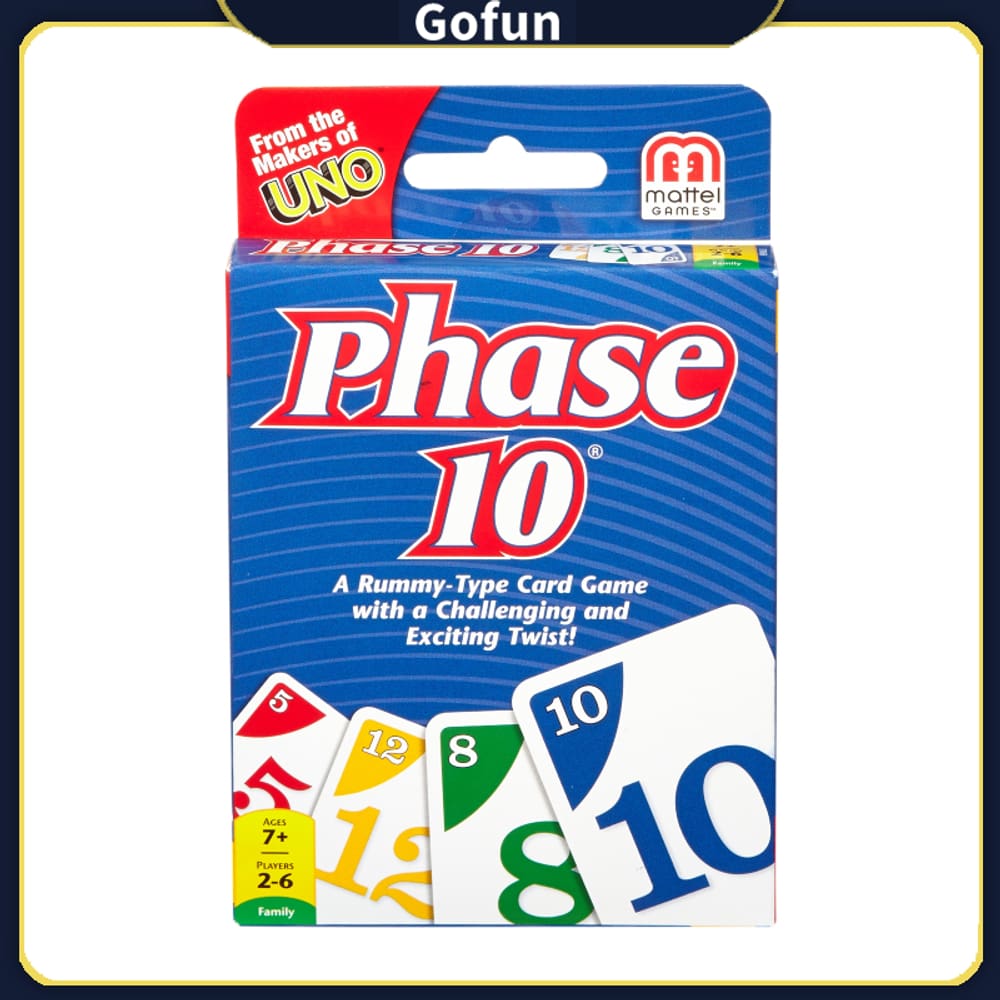 Os estilos da fase 10 do jogo de cartas podem variar para famílias de 2 a 6 jogadores