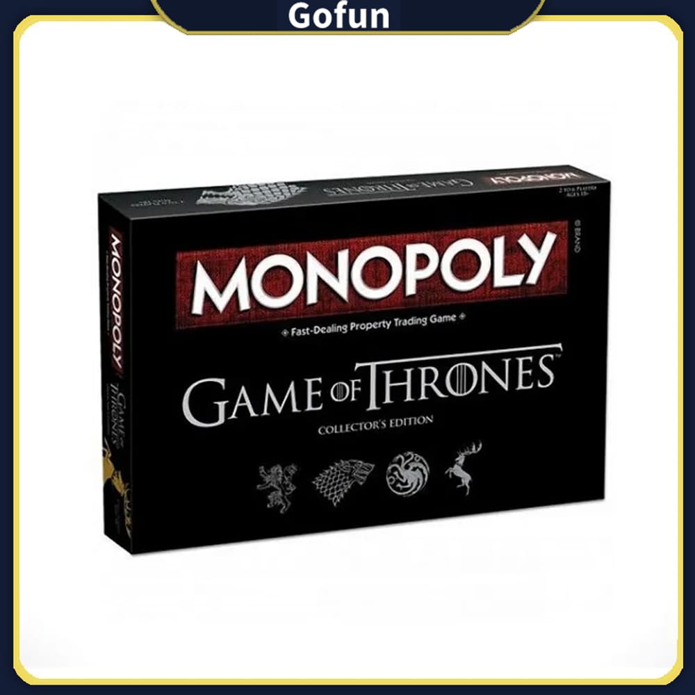 Jogo de tabuleiro Monopoly Game of Thrones para festa familiar de 2 a 6 jogadores