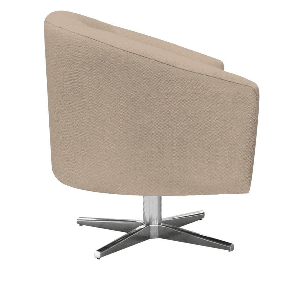 Poltrona Giratória Linho Grosso Bege A19