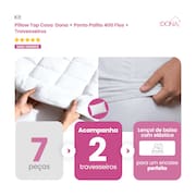 Kit Cama dos Sonhos Casa Dona 5 Peças Pillow Com Lençol e Travesseiros Casa Dona