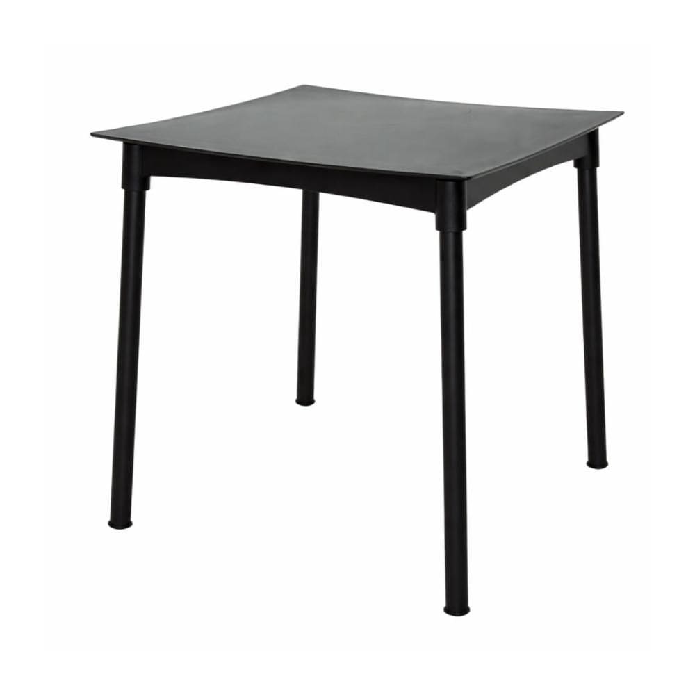 Mesa Tramontina Diana Preta 70cm em Polipropileno Pernas de Alumínio