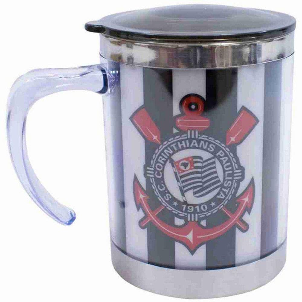 Caneca Térmica com Tampa 450ml - Corinthians