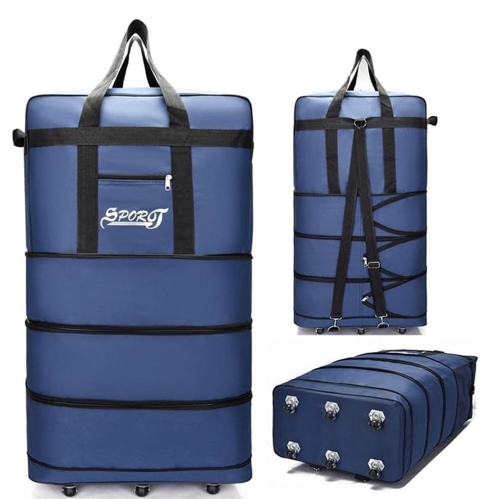 Bolsa Sacola De Viagem Expansível 4 Em 1 Com Rodinhas Impermeável Para Compras E Mala