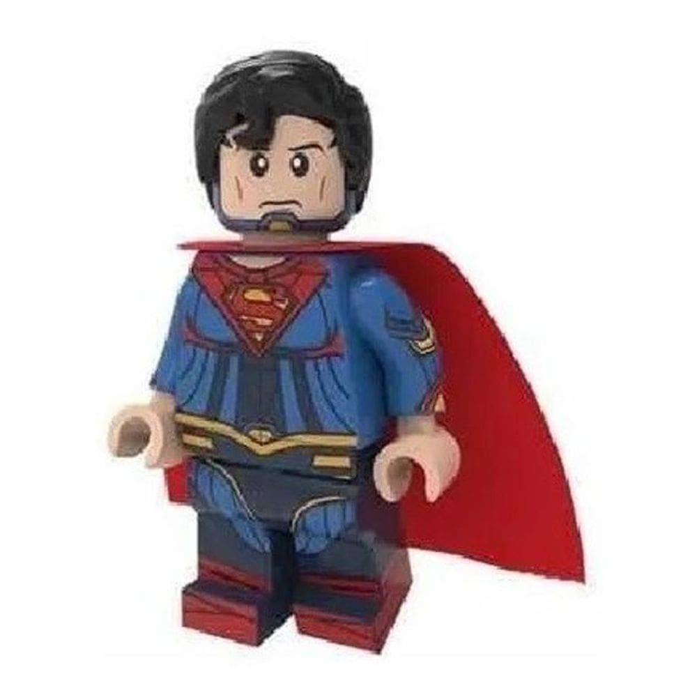 Boneco Blocos De Montar Superman Liga Da Justiça