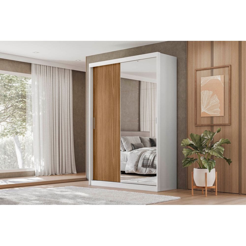 MP - Guarda Roupa Casal Riva Branco Ame ndola