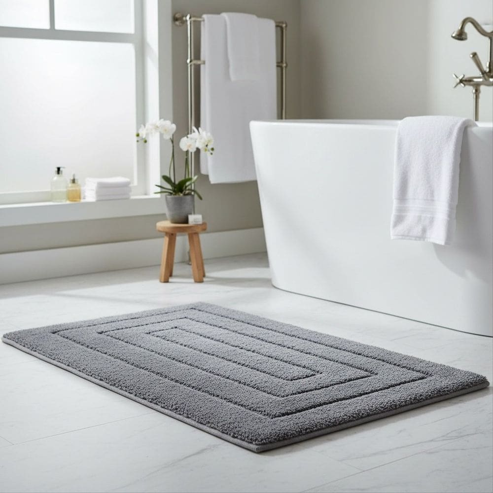 Tapete Athenas Hydra Antiderrapante 50x100cm Rozac - Grafite