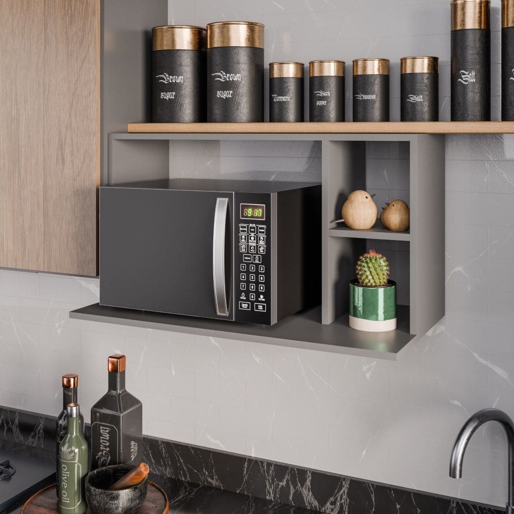 Suporte para Microondas Laila Grafite Maderatto Móveis