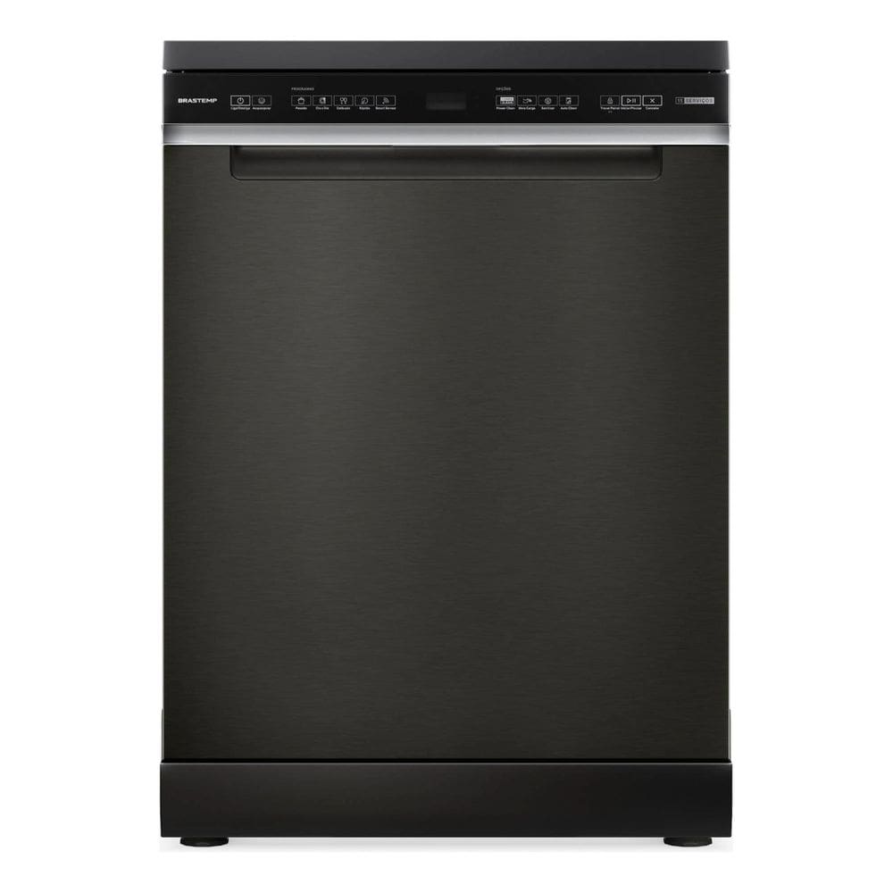 Lava Loucas 15 Servicos Black Inox Eclipse 127v - Brastemp