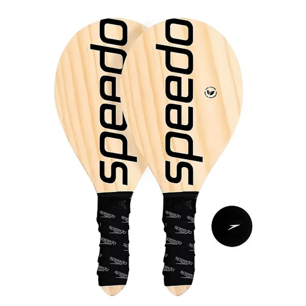 Kit Frescobol Speedo Raquetes e Bola BLACK