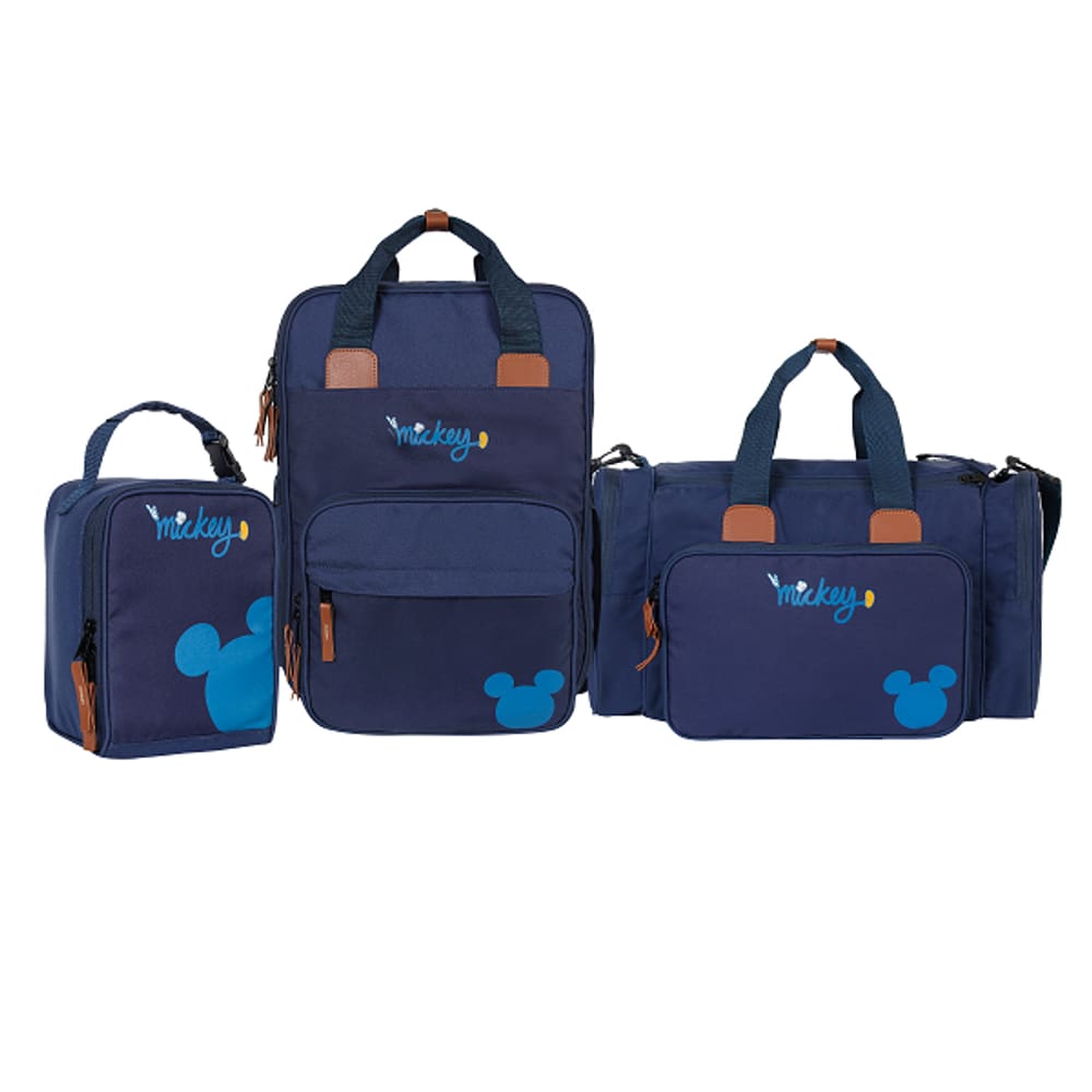 Kit Mochila Maternidade Premium Disney Mickey Azul Babygo