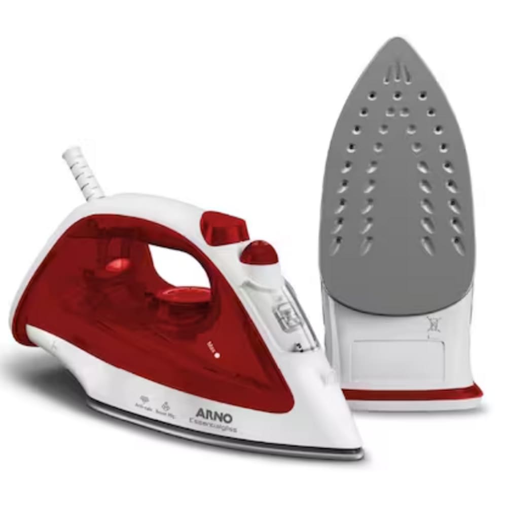 Ferro a Vapor 1100W Arno Antiaderente Vermelho Base Gliss 220V