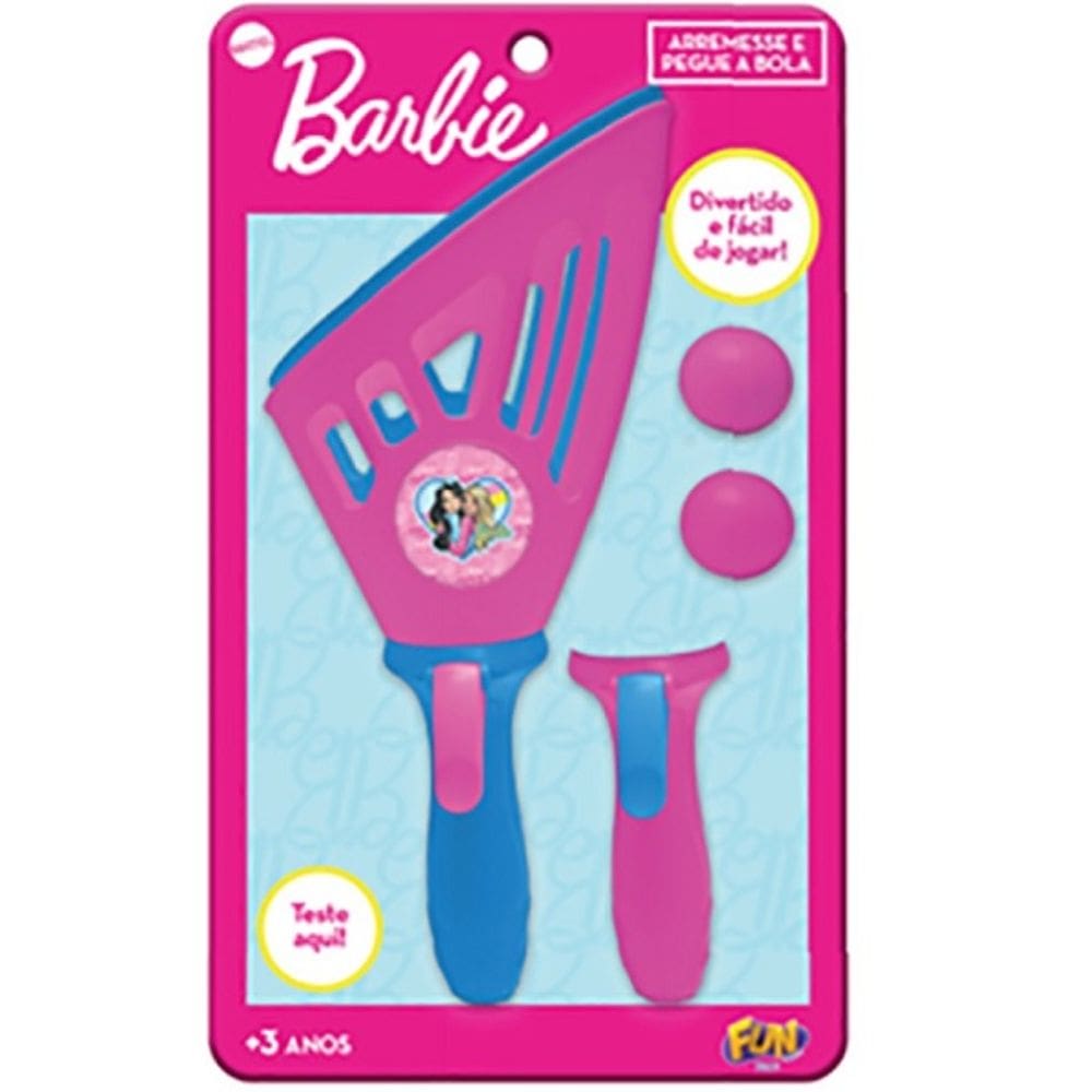 Brinquedo Barbie Arremesse e Pegue a Bola FUN