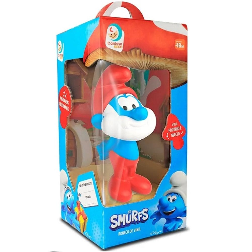 Boneco os SMURFS Vinil Atoxico Papai SMURF Cardoso