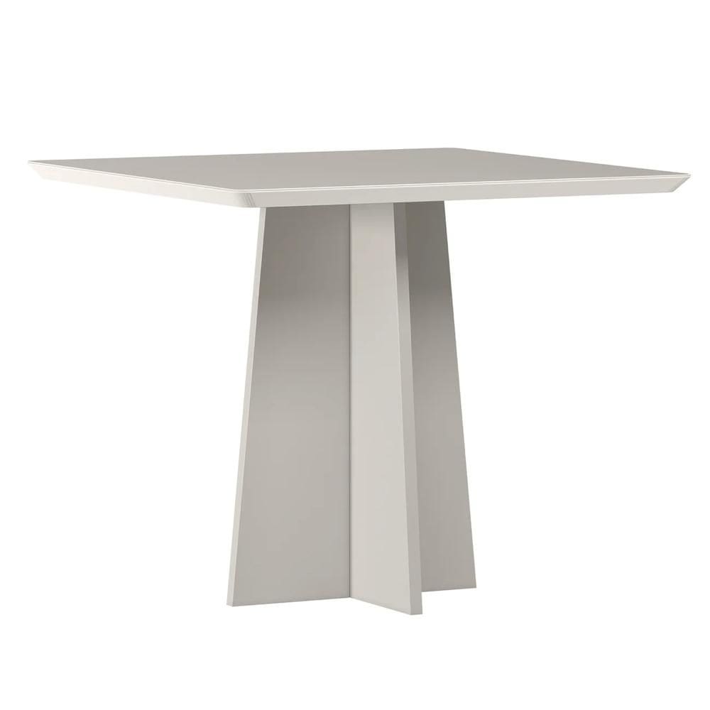 Mesa de Jantar Quadrada 90cm 4 Lugares Zuma Off White N02 - Mpozenato