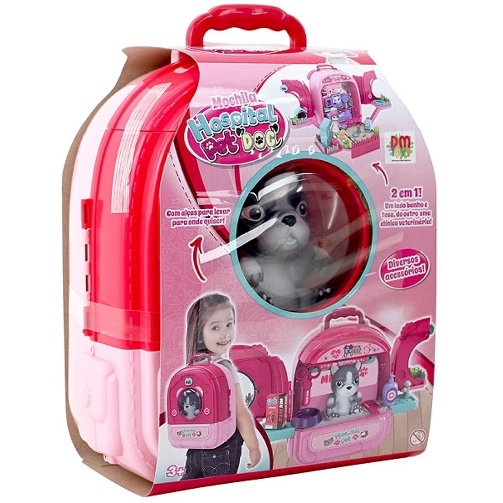 Brinquedo Hospital PET DOG Clinica Veterinaria com Cachorro DM TOYS