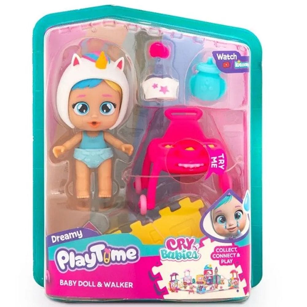 Boneca CRY Babies Playtime com Carrinho Multikids BR2463