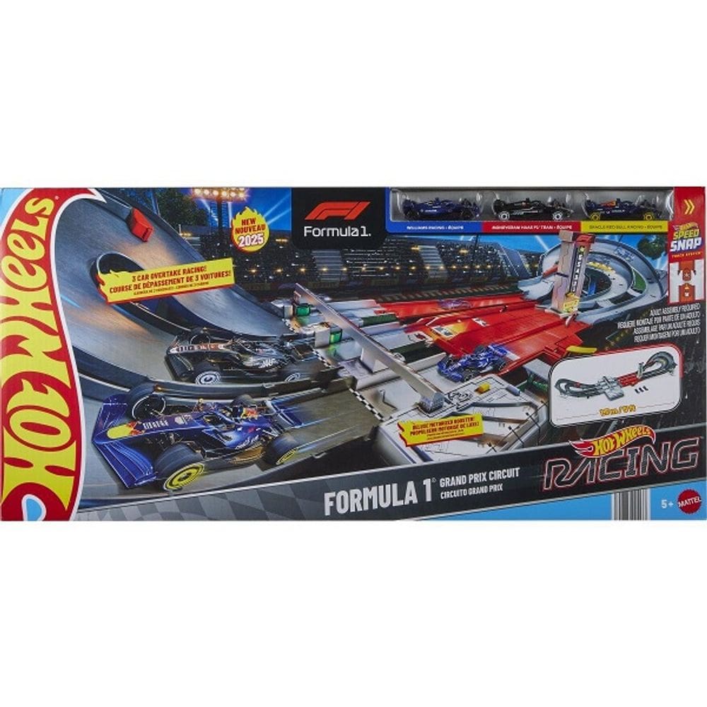 Hot Wheels Pista Racing F1 Conjunto Trilhas de Herois Mattel JDY16