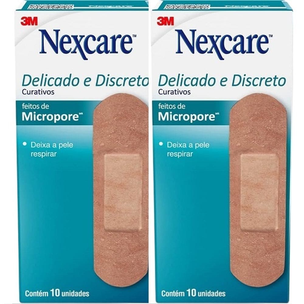 Kit com 2 Caixas de Curativo Micropore Nexcare 3M