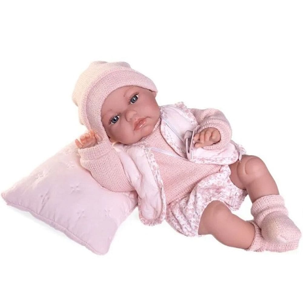 Boneca Recem Nascida Toneta com Travesseiro Antonio Juan
