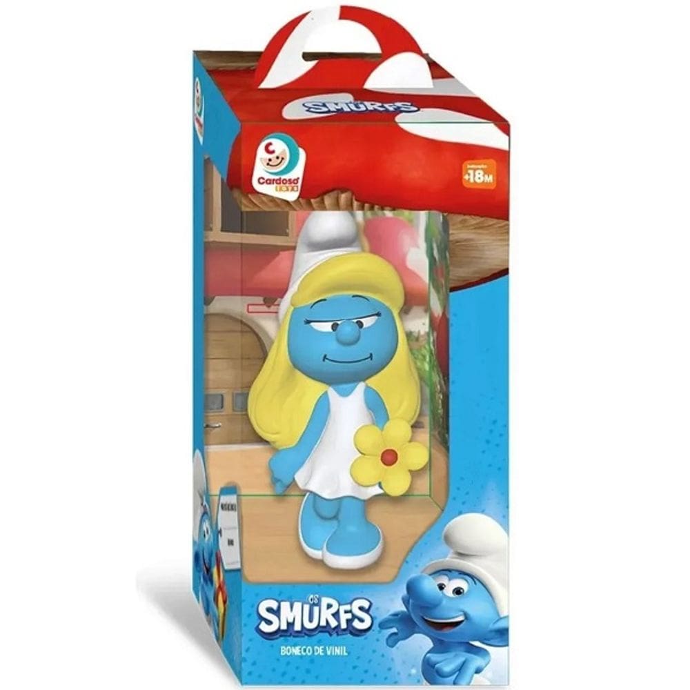 Boneco os SMURFS Vinil Atoxico Smurfete Cardoso