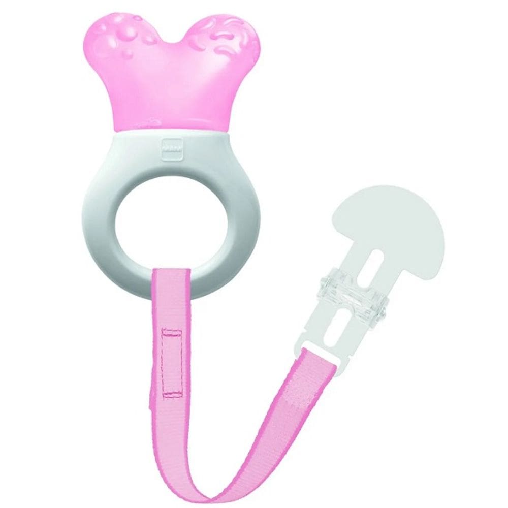 Mordedor MAM Mini Cooler e CLIP 4 Meses + Rosa