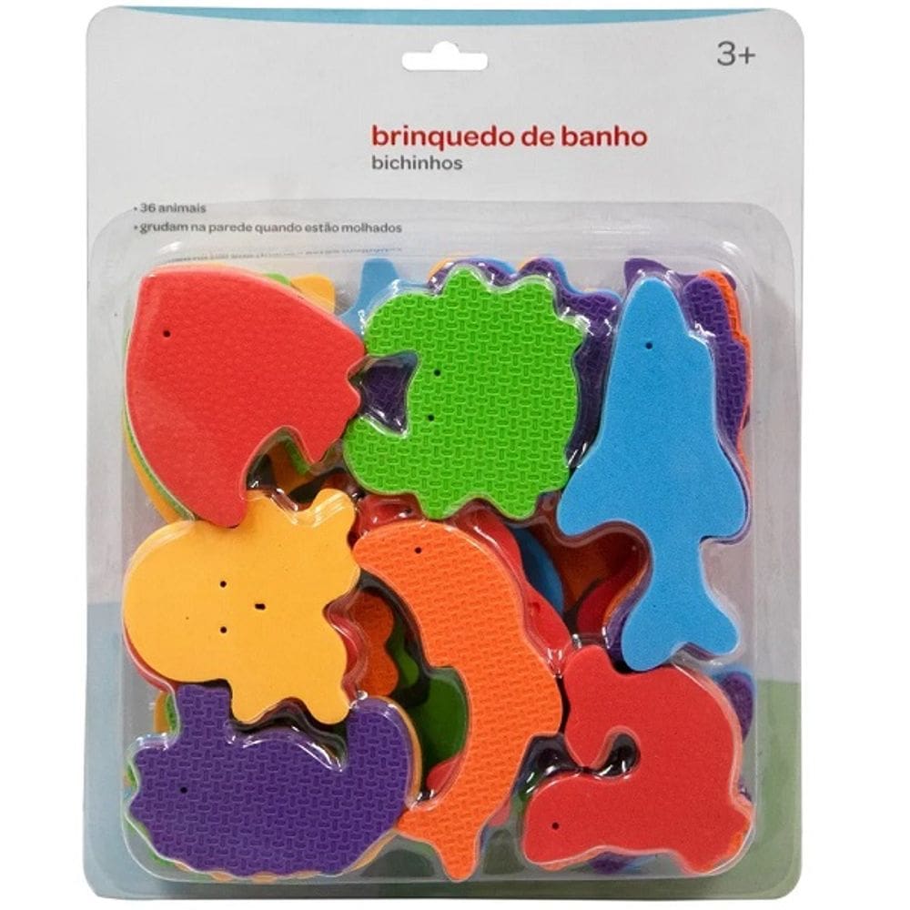 Brinquedo de Banho Bichinhos 36 Unidades Multicor Buba 15379