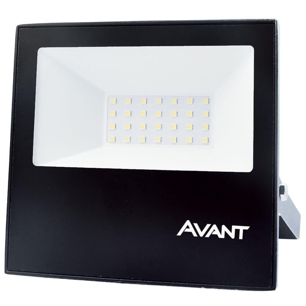 Refletor Led Holofote Avant 30w Luz Branco Frio 6500k 2250 Lúmens Slim30 Resist. Chuva Ip65 Bivolt