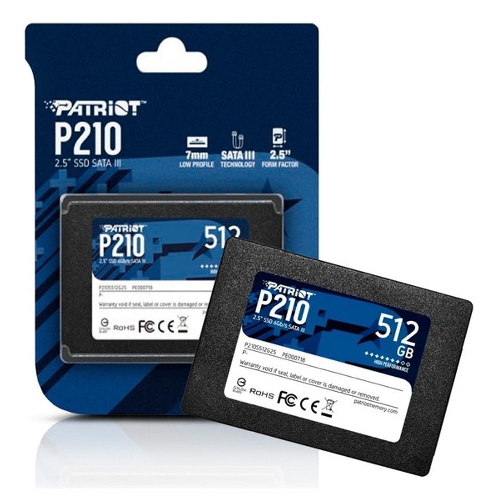 SSD 512GB Patriot P210 512GB 2,5 SATA III P210S512G25