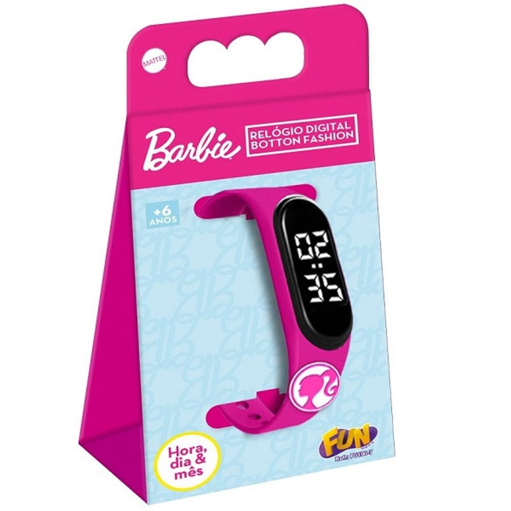 Barbie Relogio Digital Botton Fashion FUN