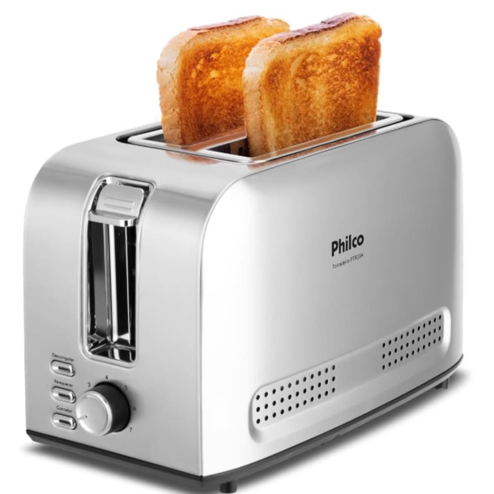 Torradeira Philco Dual Cook 7 Temperaturas em Inox 800W 220V