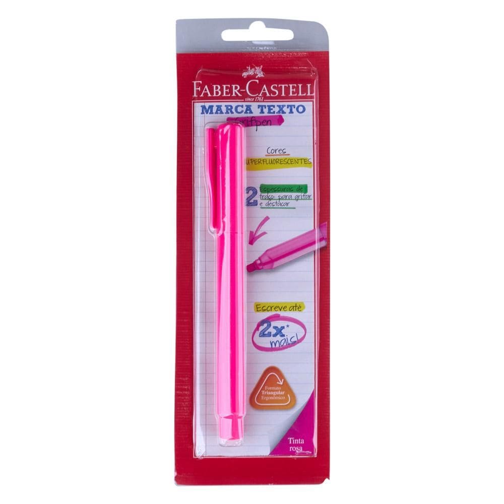 Marcador de Texto Grifpen Faber Castell Rosa