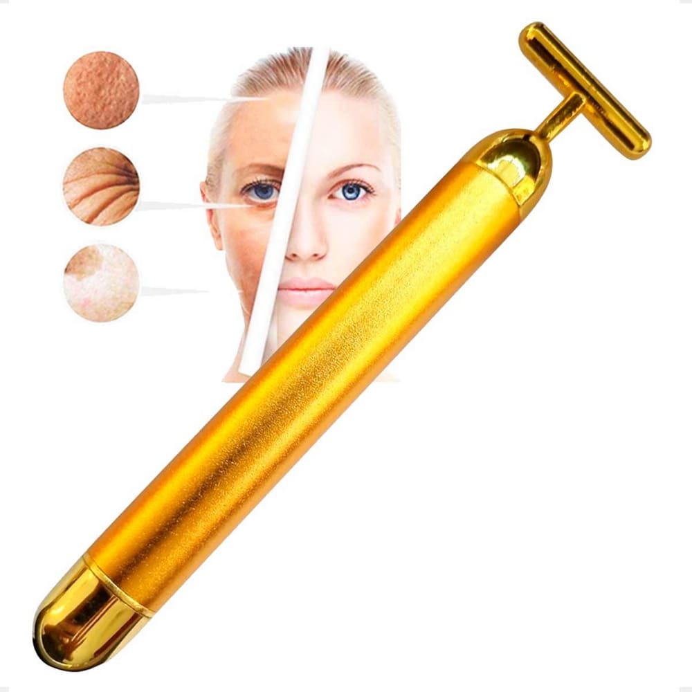 Massageador Facial Dourado Energy Antirruga Rejuvenescimento