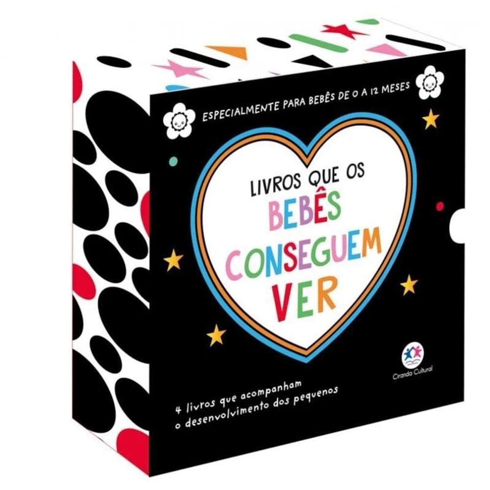Box Com 4 Livros - Livros Que Os Bebês Conseguem Ver