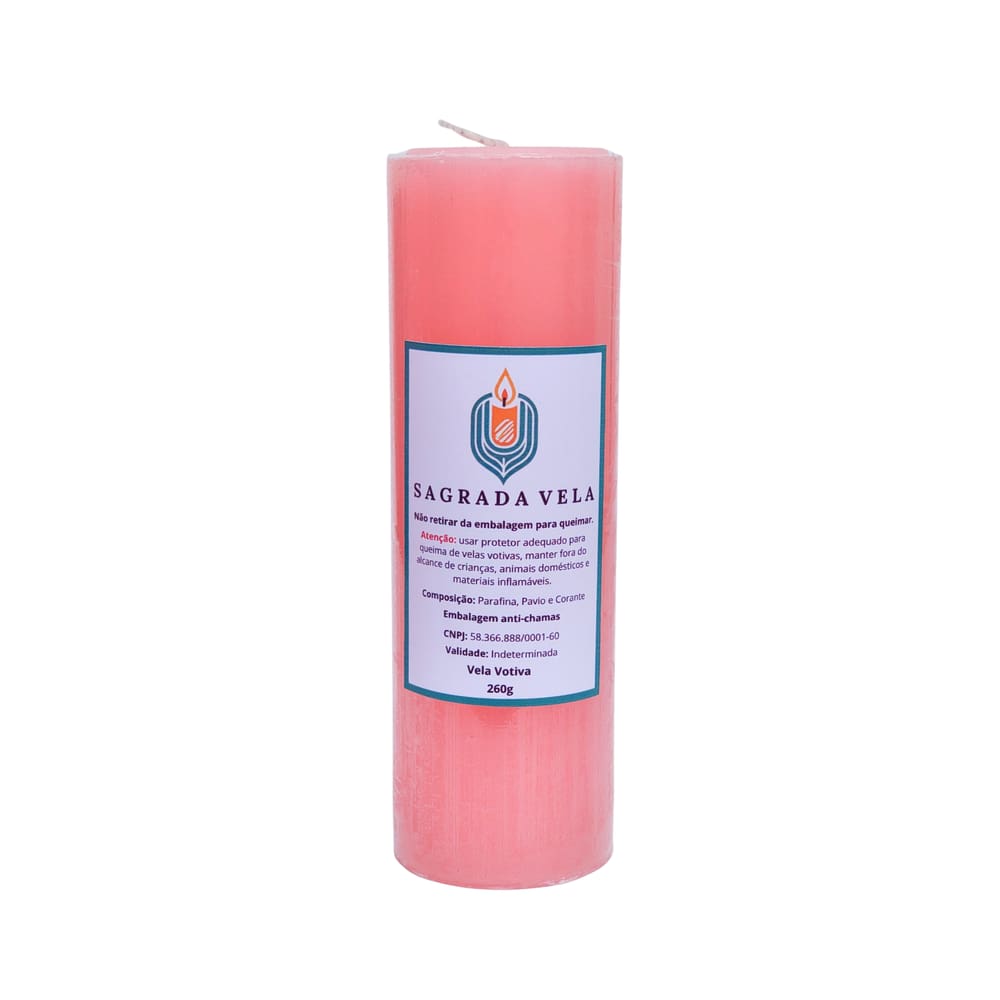 Vela Votiva 7 Dias 260G (Rosa)