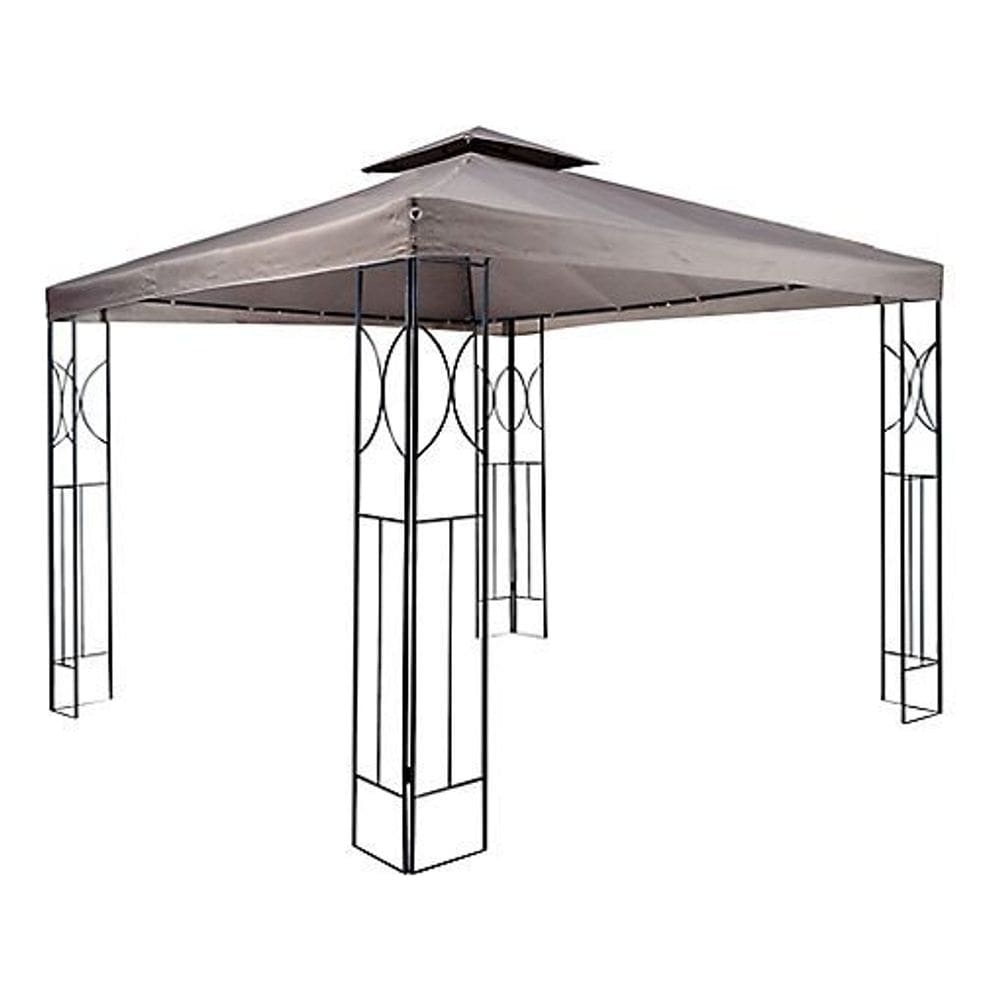 Tenda Gazebo Base Larga Aco E Poliester 3x3m Marrom - Angra
